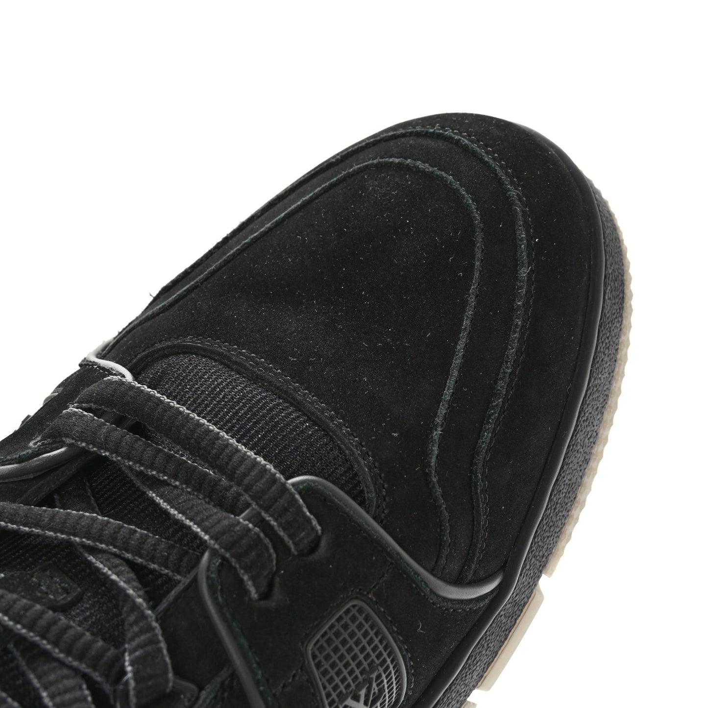 Calfskin Suede Mens LV Trainer Sneakers 9.5 Black