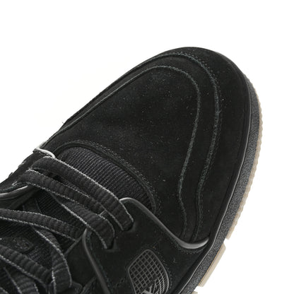 Louis Vuitton Calfskin Suede Mens LV Trainer Sneakers 9.5 Black 10 of 10