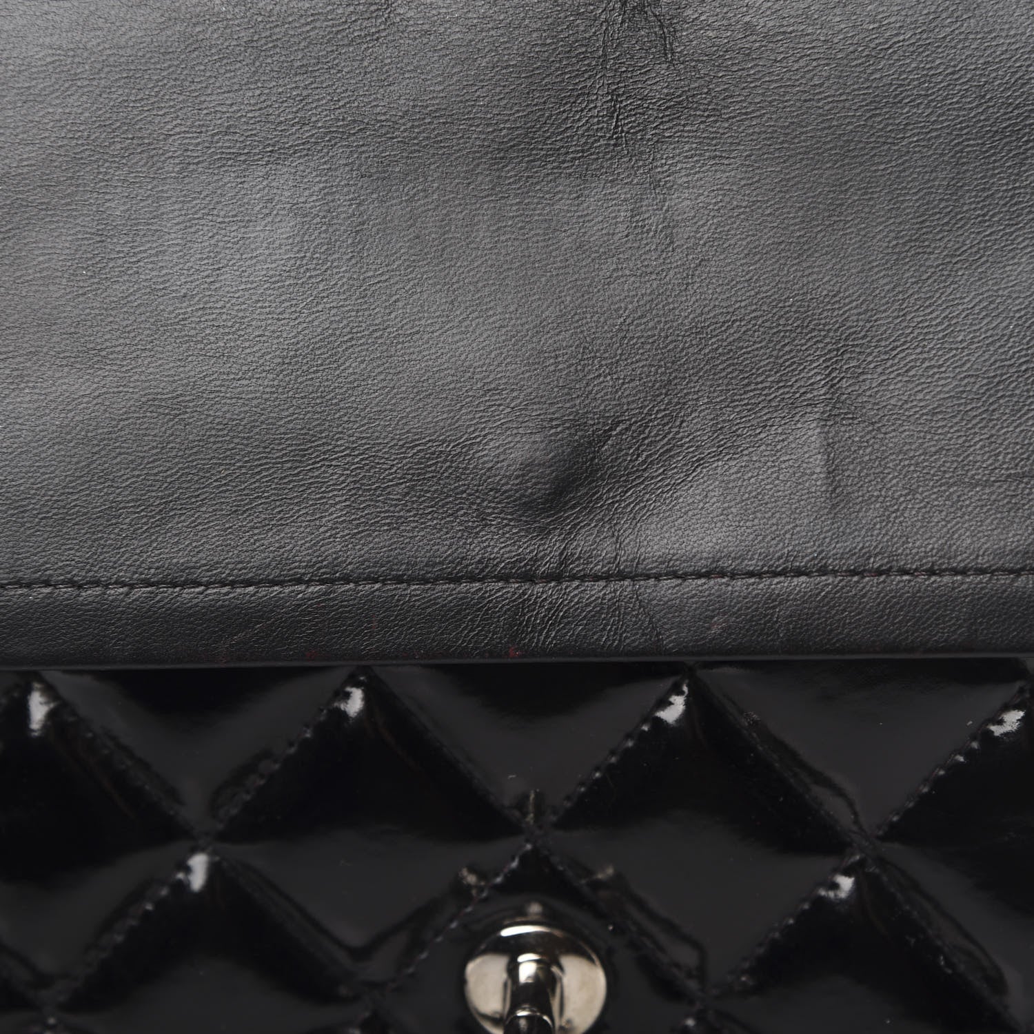 Chanel Patent Quilted Jumbo Double Flap Black 14 of 17