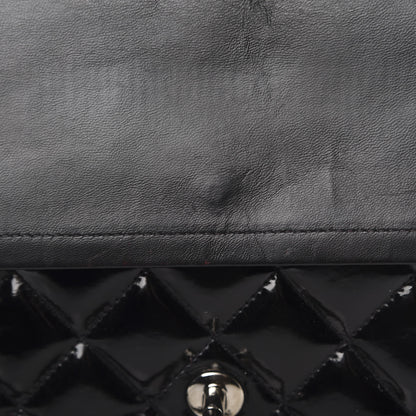 Chanel Patent Quilted Jumbo Double Flap Black 14 of 17