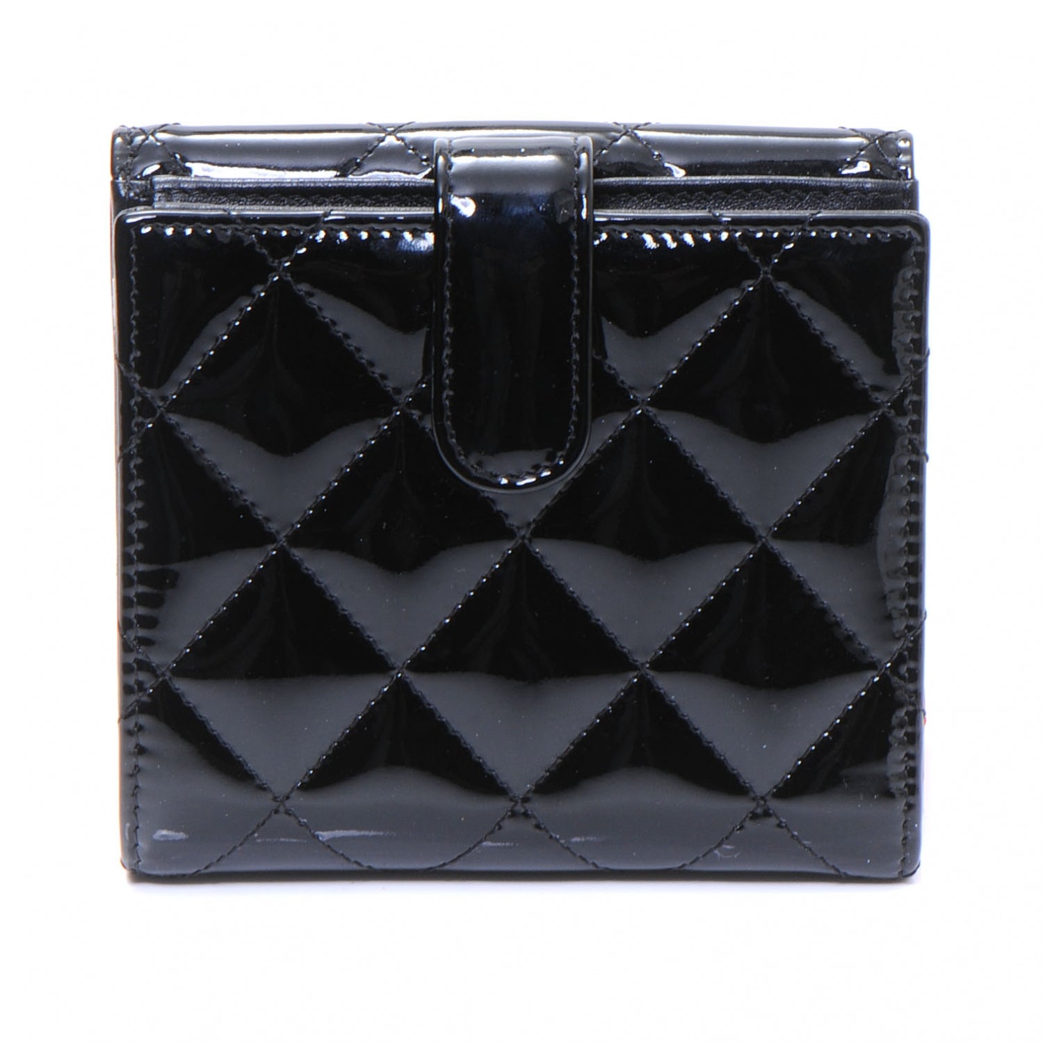 Chanel Patent Leather CC French Wallet Black 3 of 7