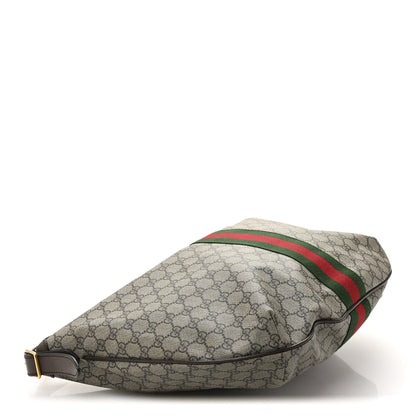Gucci GG Supreme Monogram Web Ophidia Half Moon Hobo Brown 4 of 11