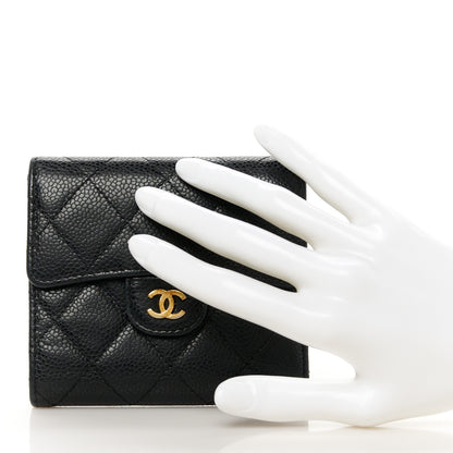 Chanel Caviar Quilted Compact Flap Wallet Black 2 of 10