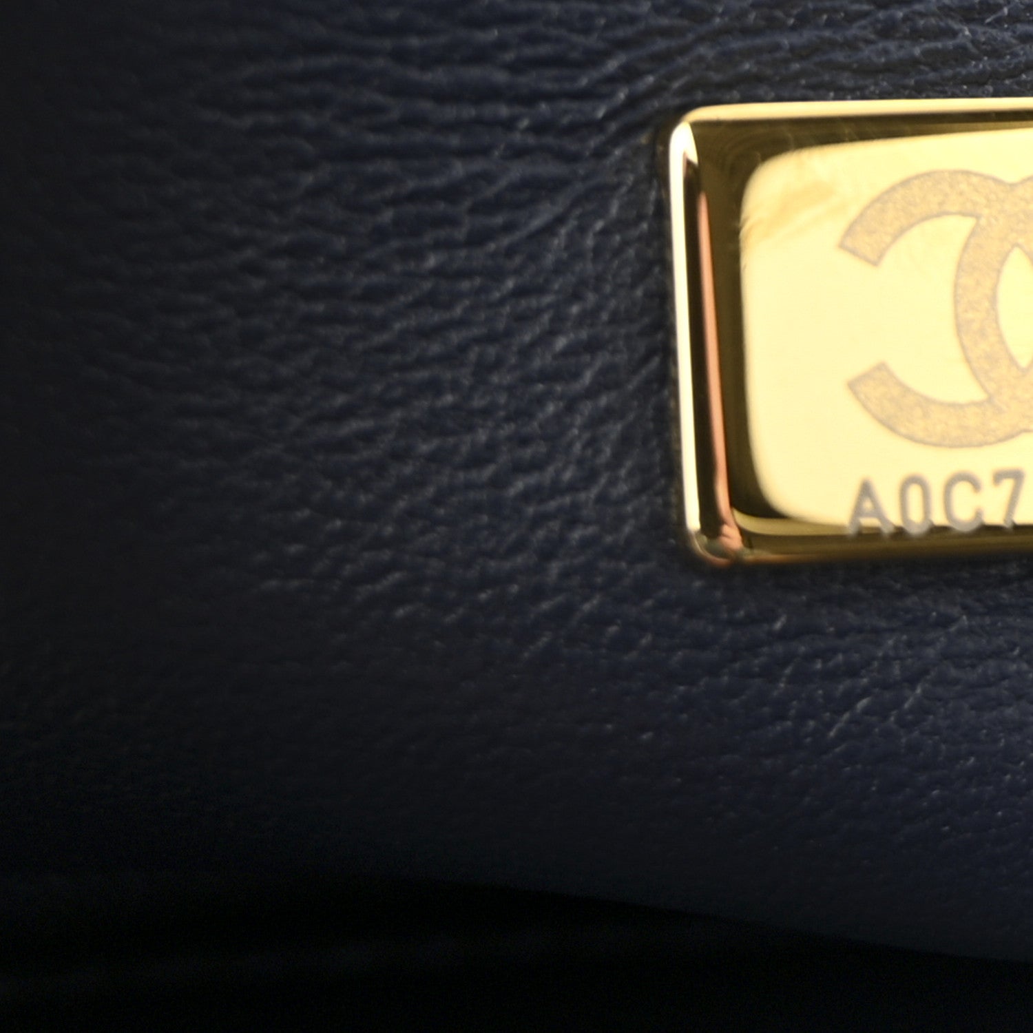 Chanel Shiny Caviar Quilted Mini Top Handle Flap Navy Blue 7 of 11