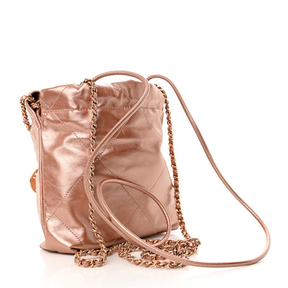 Chanel Metallic Calfskin Quilted Mini Chanel 22 Copper 3 of 11