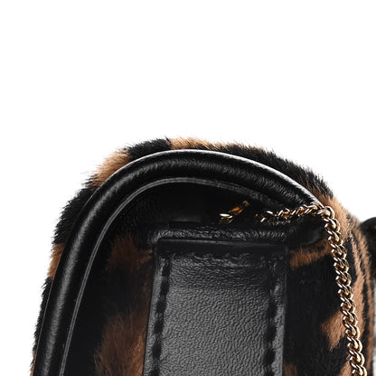 Fendi Sheared Sheepskin Vitello King FF Nano Baguette Charm Tobacco Moro Black 11 of 12