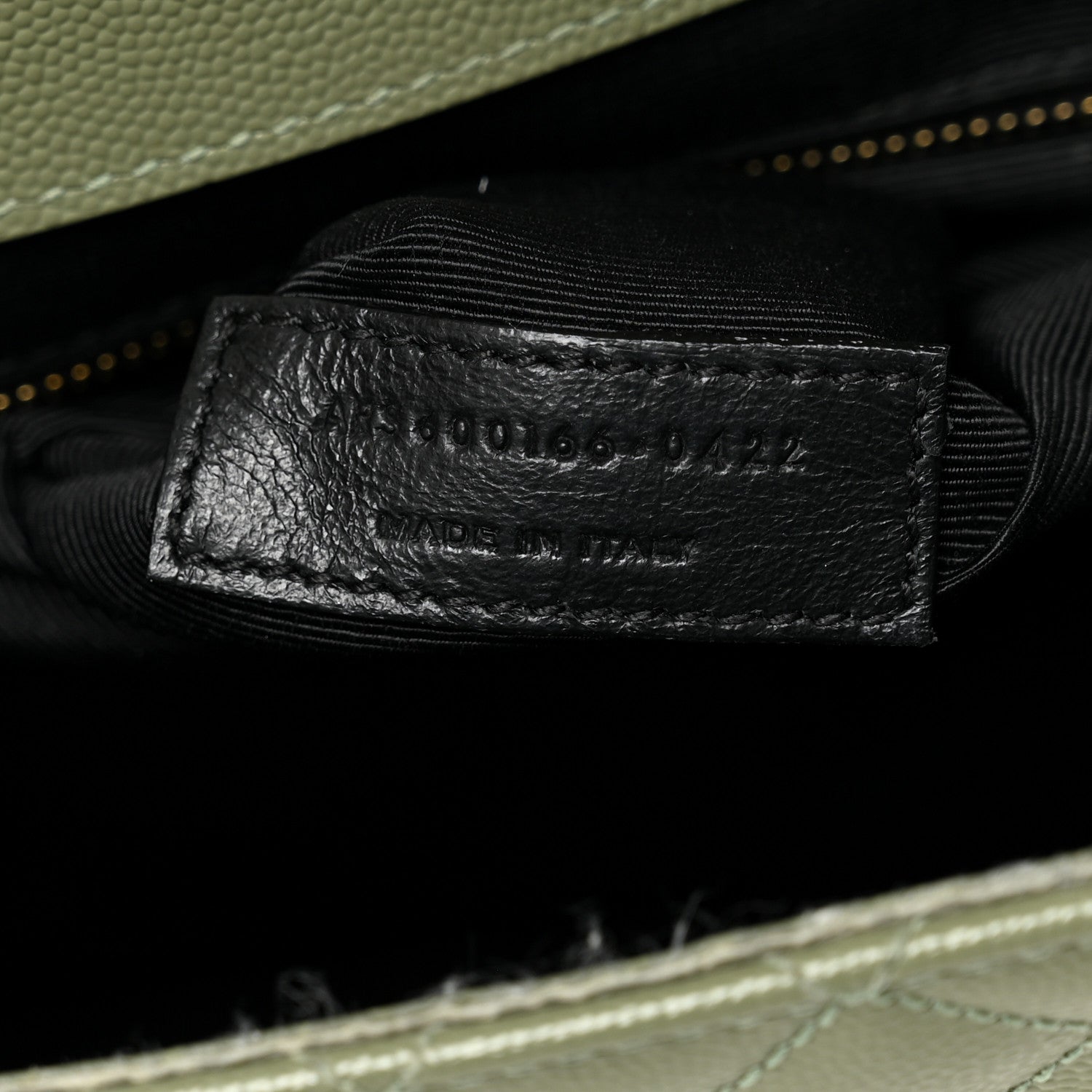 Saint Laurent Grain De Poudre Textured Mixed Matelasse Large Triquilt Monogram Satchel Light Sage 7 of 12