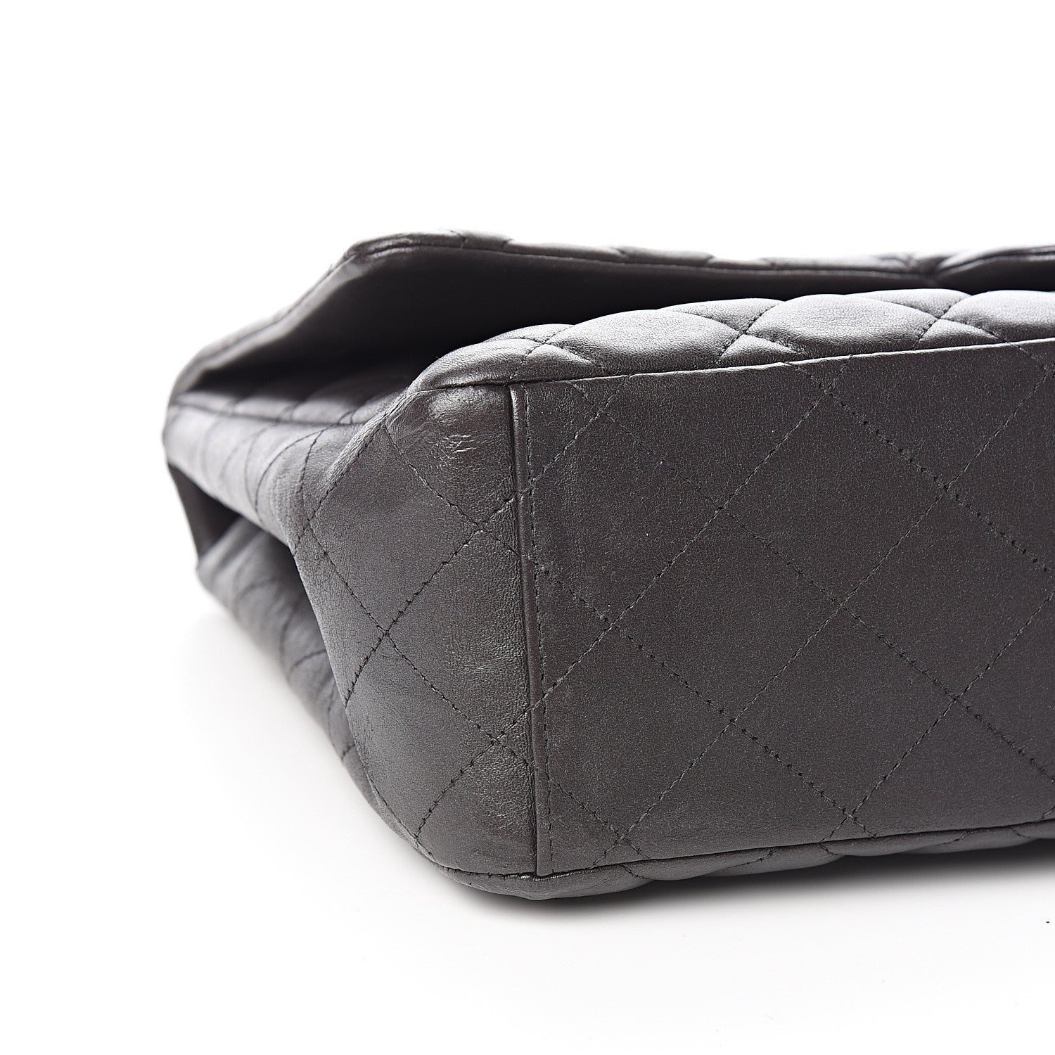 Chanel Metallic Lambskin Quilted Maxi Single Flap Grey 6 of 9