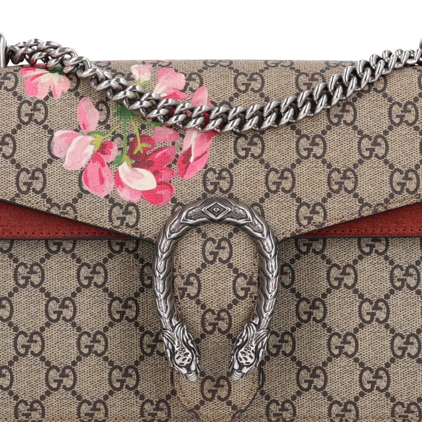 GG Supreme Monogram Blooms Small Dionysus Shoulder Bag Beige Multicolor Dry Rose