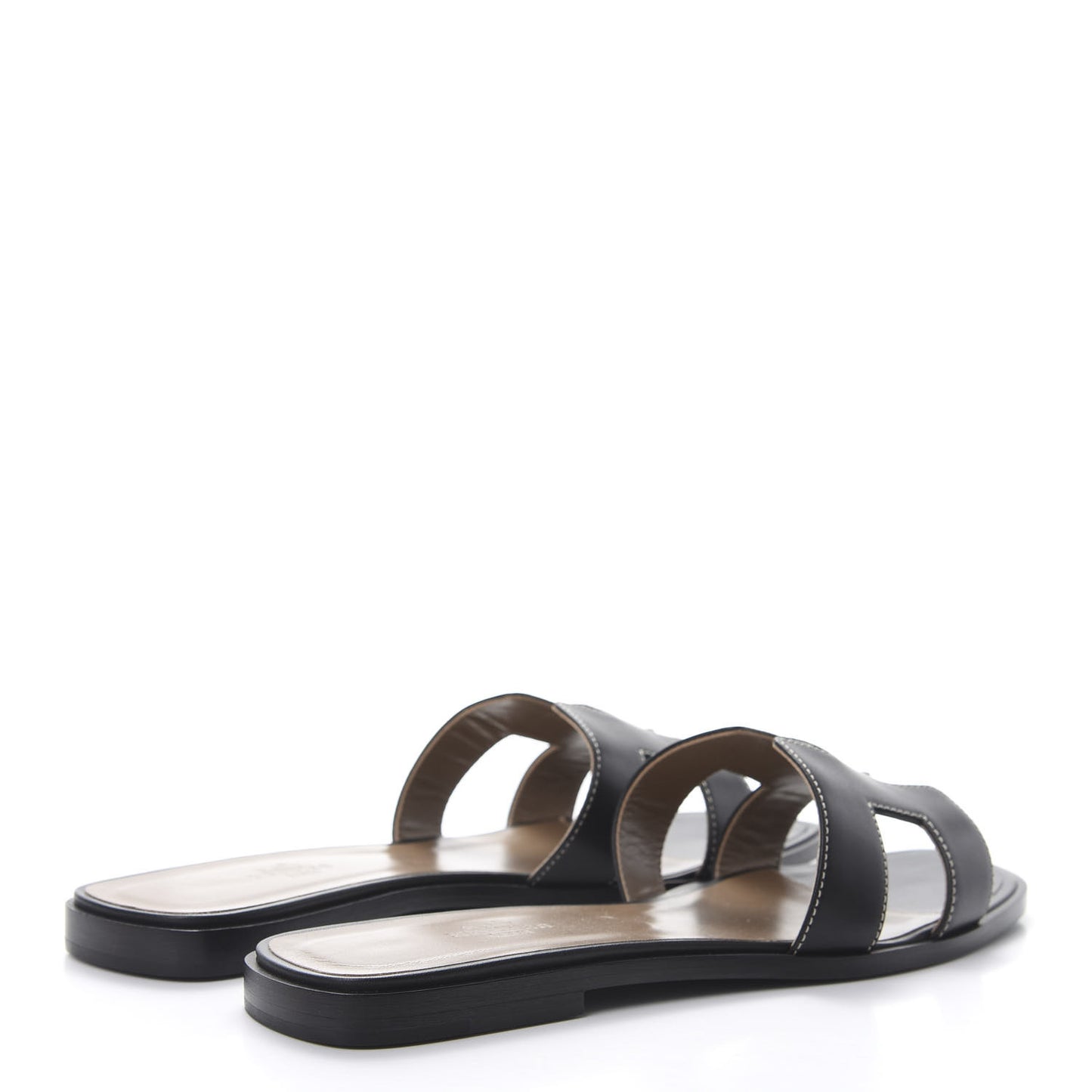 Box Calfskin Oran Sandals 40 Black