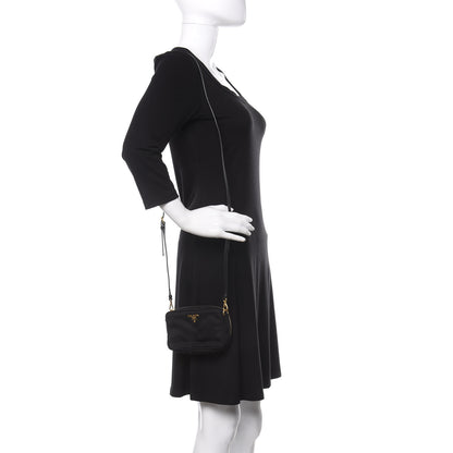 Prada Tessuto Nylon Mini Camera Crossbody Bag Black 2 of 10