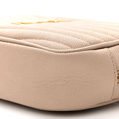Saint Laurent Grain De Poudre Matelasse Monogram Mini Lou Camera Bag Dark Beige 10 of 13