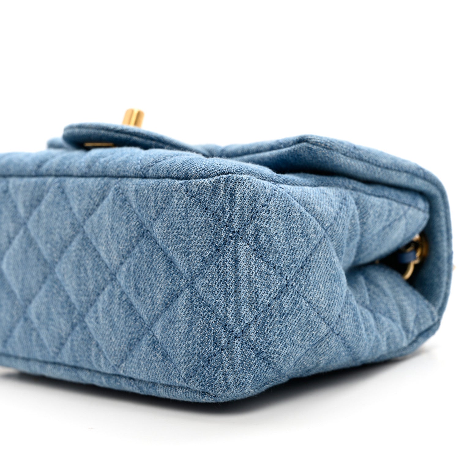Chanel Denim Quilted Mini Pearl Crush Flap Blue 9 of 9