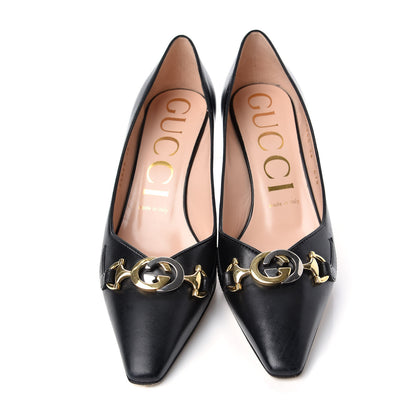 Gucci Malaga Kid Zumi 75mm Pumps 38 Black 5 of 11