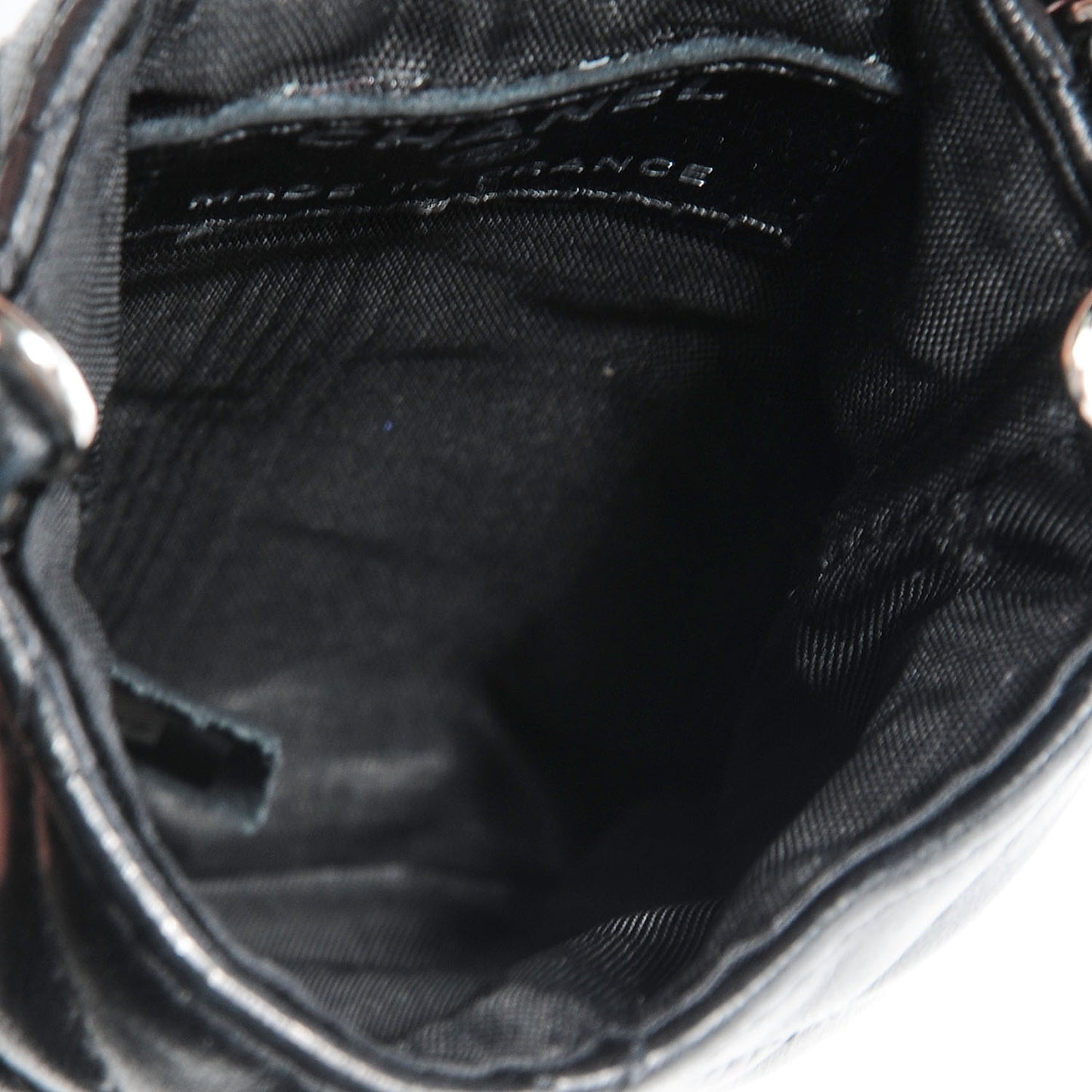 Lambskin Quilted Chain Phone Case Black