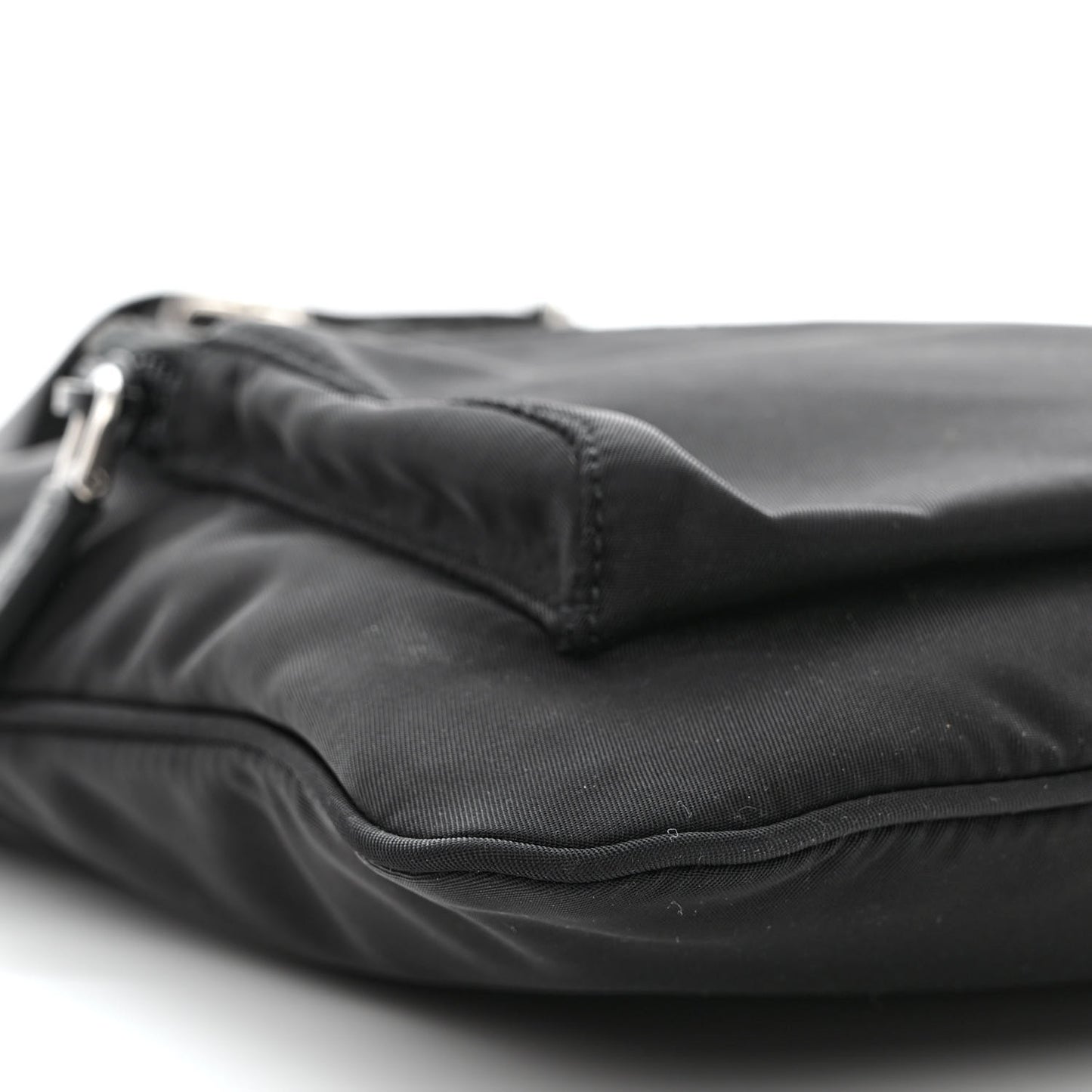 Nylon Vela Flat Messenger Bag Black