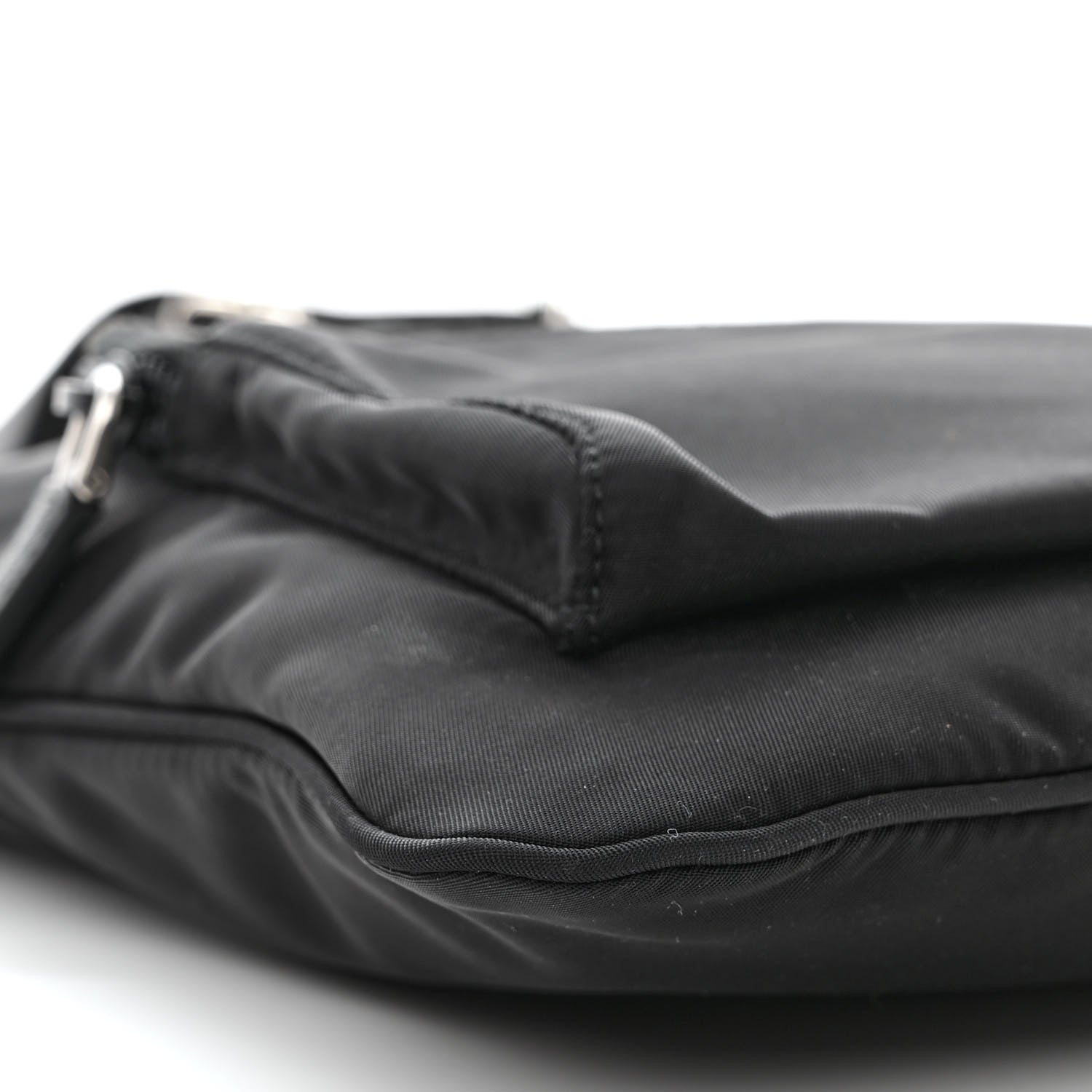 Prada Nylon Vela Flat Messenger Bag Black 10 of 13