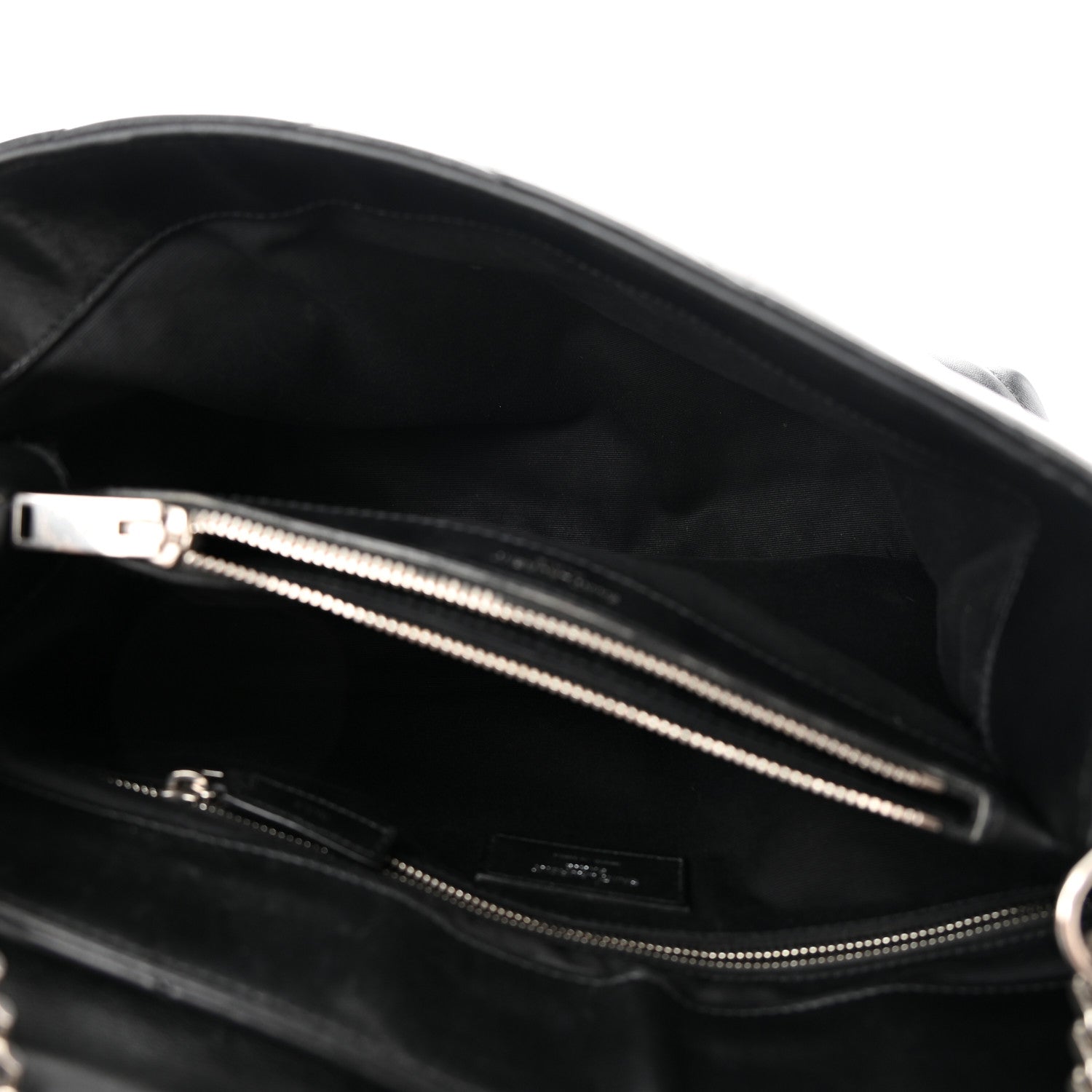 Saint Laurent Calfskin Y Quilted Monogram Medium Loulou Satchel Black 5 of 17