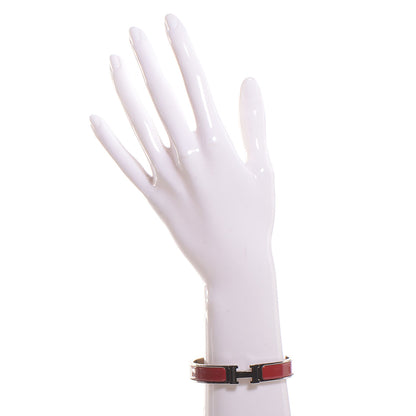Hermes Enamel Clic Clac H Narrow Bracelet GM Rouge 2 of 6