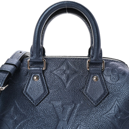 Louis Vuitton Metallic Empreinte Monogram Giant Speedy Bandouliere 20 Navy Nacre 7 of 9
