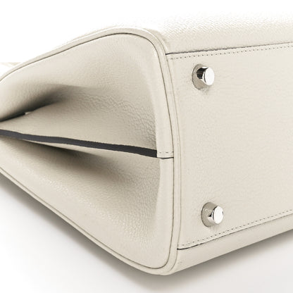 Gucci Grainy Calfskin Small Zumi Top Handle Bag Mystic White 9 of 10