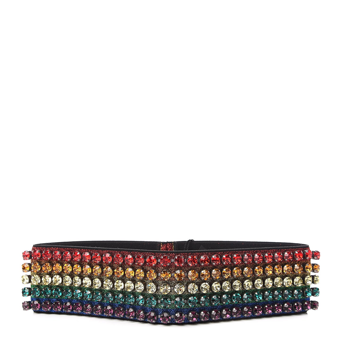 Metallic Crystal Embellished Webby Headband 57 Rainbow