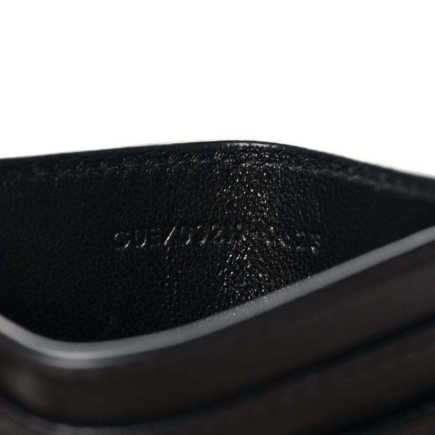 Saint Laurent Lambskin Quilted Monogram Gaby Card Case Black 7 of 8