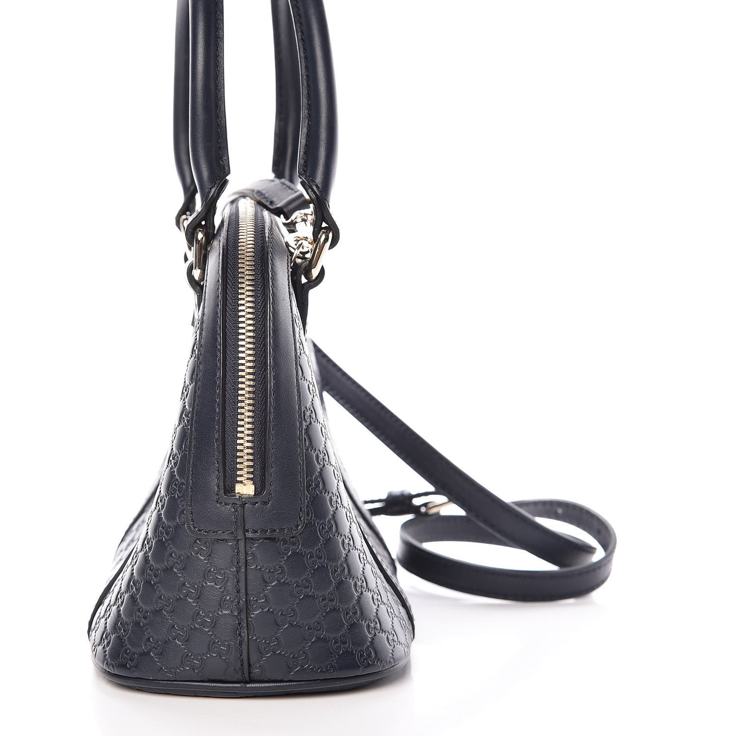 Soft Microguccissima Mini Dome Bag Blue