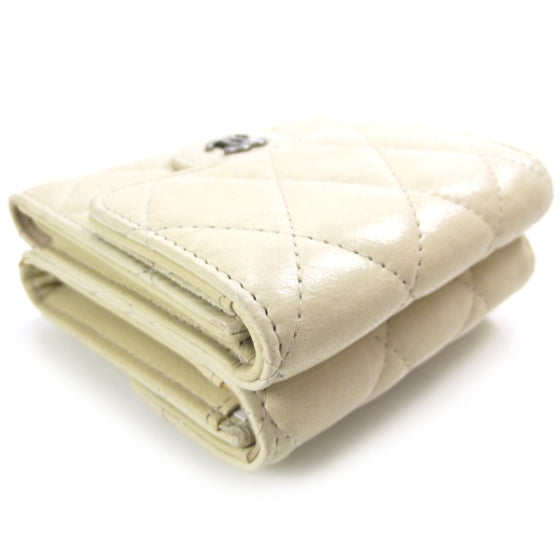 Chanel Lambskin Quilted Bi-Fold Wallet Beige Clair 5 of 9