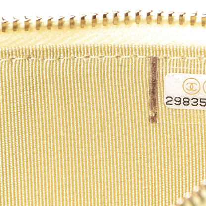 Chanel Iridescent Caviar Quilted Classic iPhone Pouch Yellow 7 of 8