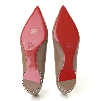 Christian Louboutin Nappa Spiked Hall Flats 41 Nude 4 of 4