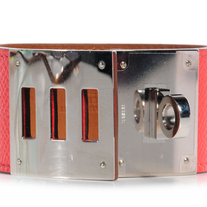 Hermes Epsom Kelly Dog Bracelet Rose Jaipur 5 of 6