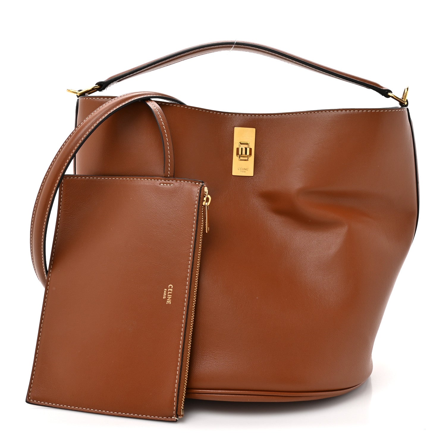 Celine Smooth Calfskin Bucket 16 Bag Tan 3 of 15