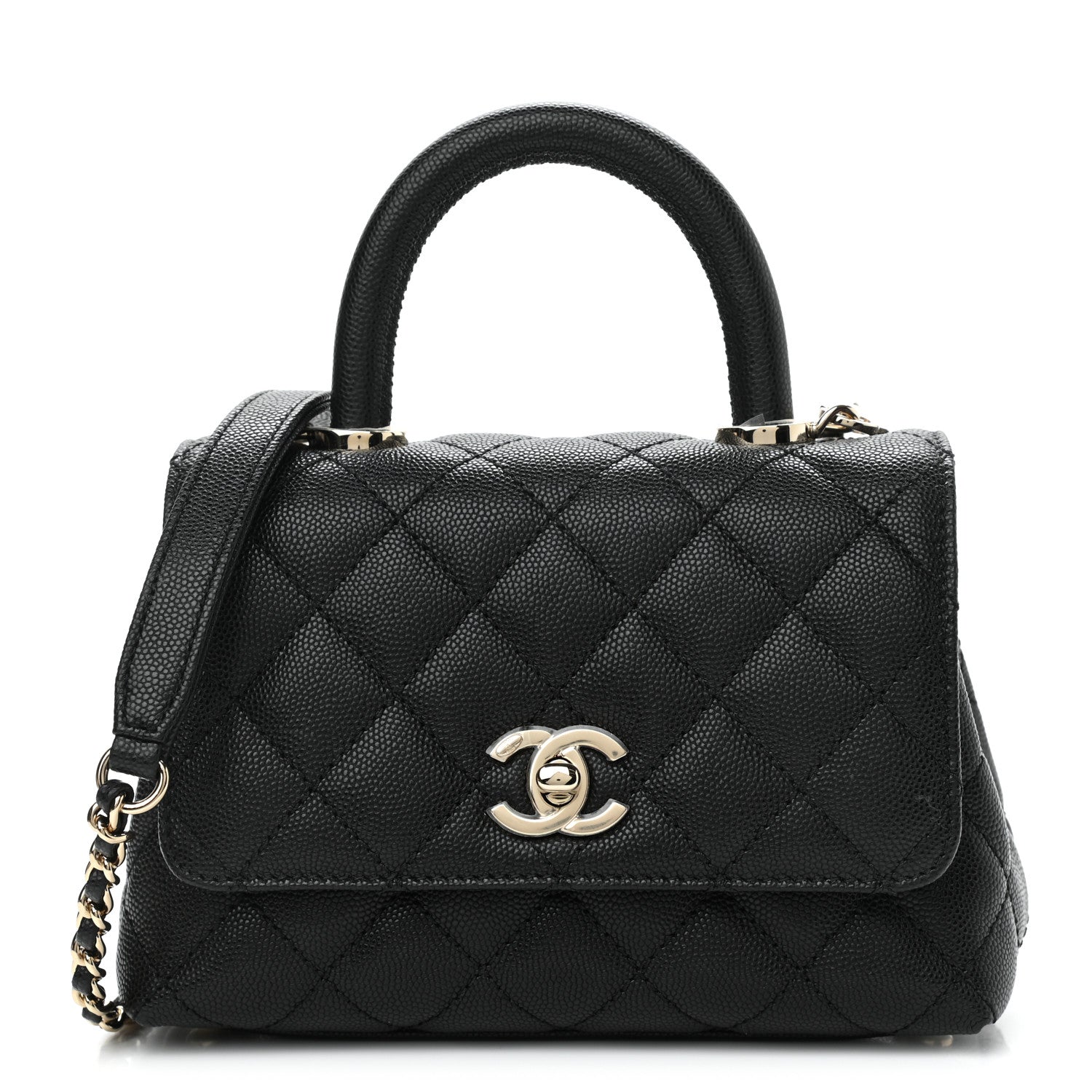 Chanel Caviar Quilted Extra Mini Coco Handle Flap Black 1 of 11