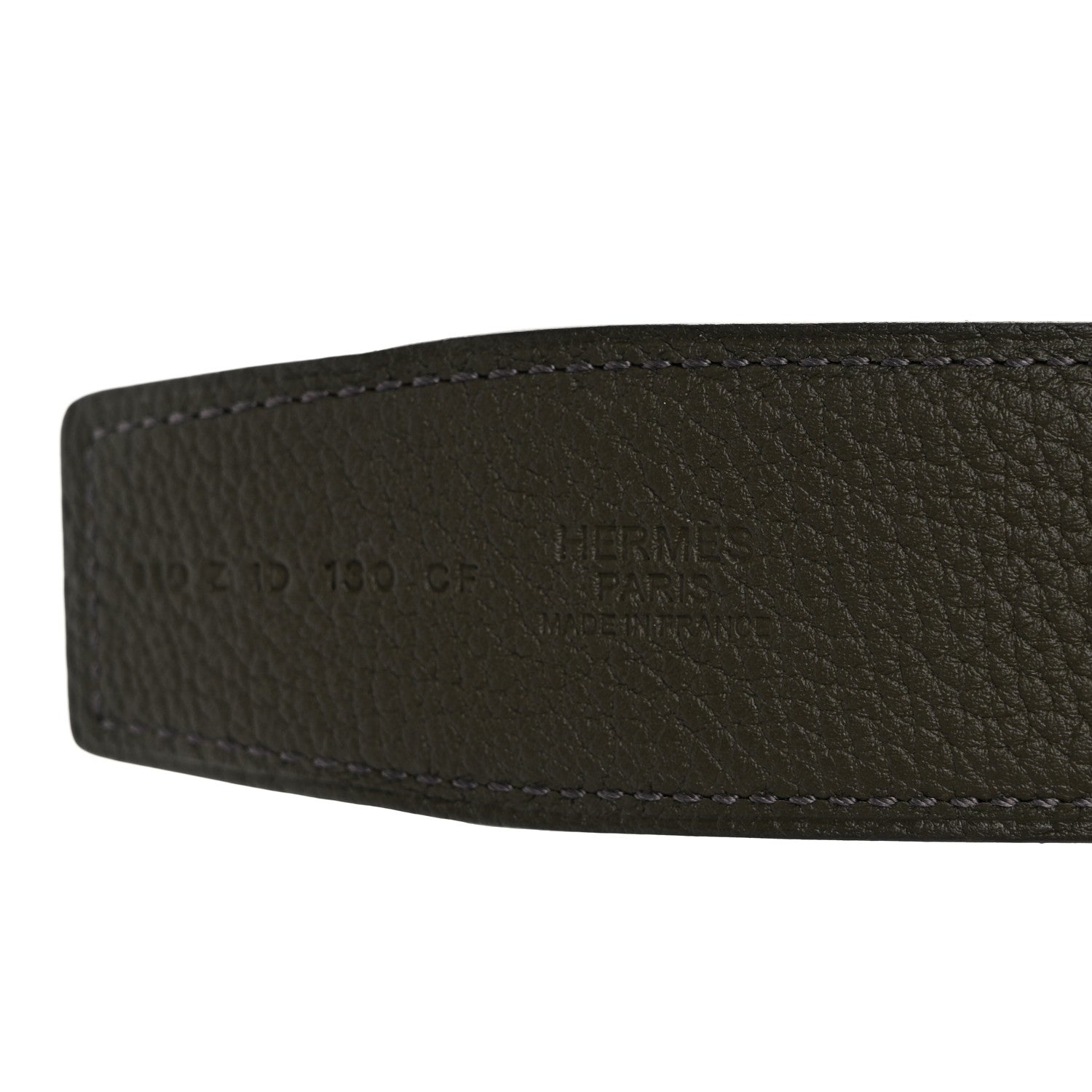 Hermes Box Togo 38mm Belt Strap 110 44 Bleu Saphir Etain 3 of 7