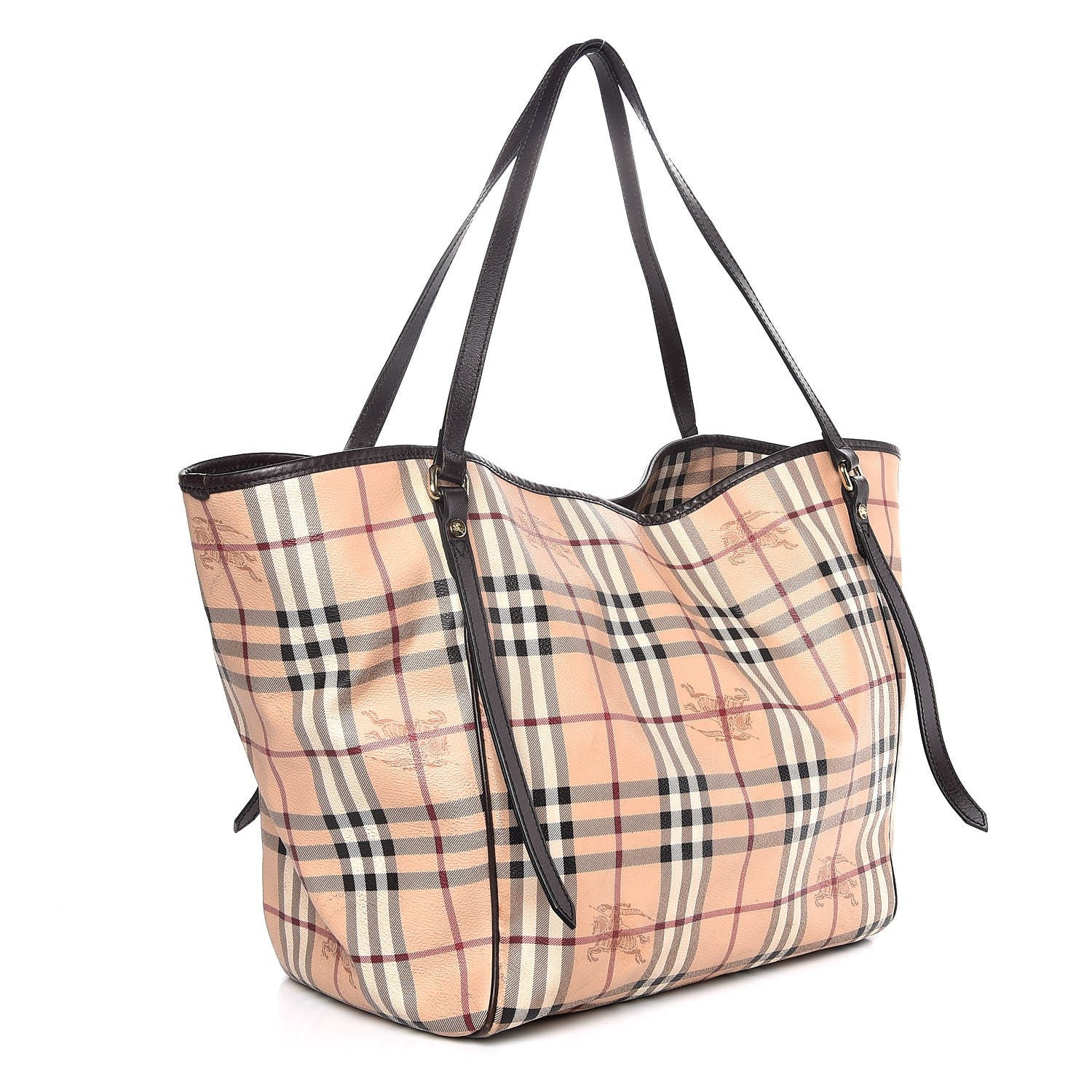 Burberry Haymarket Check Large Canterbury Tote Chocolate 3 of 9
