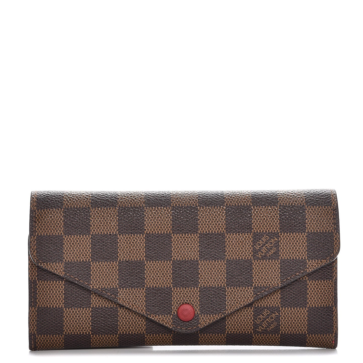 Damier Ebene Josephine Wallet Red