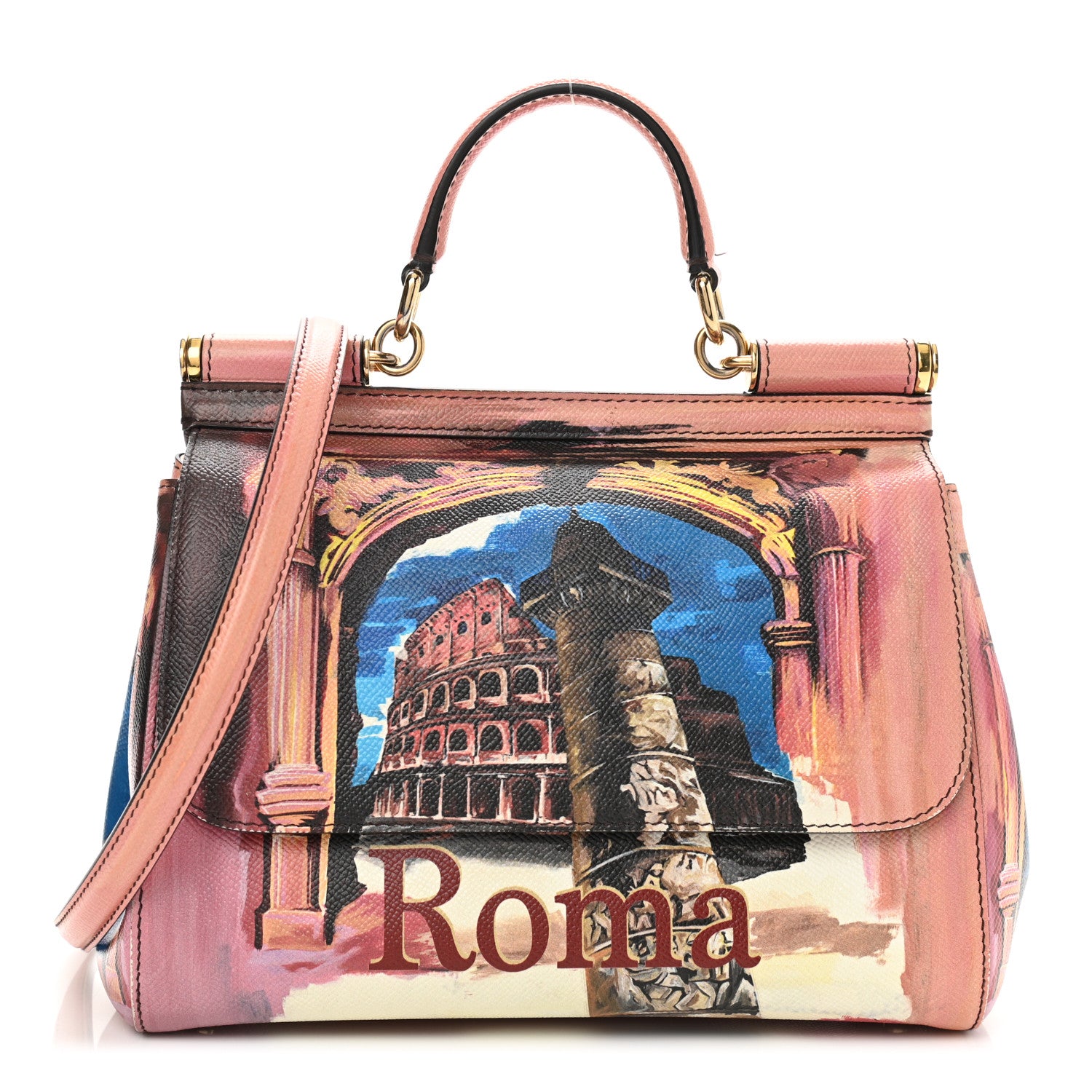Dolce & Gabbana Dauphine Roma Printed Medium Miss Sicily Satchel Multicolor 1 of 14