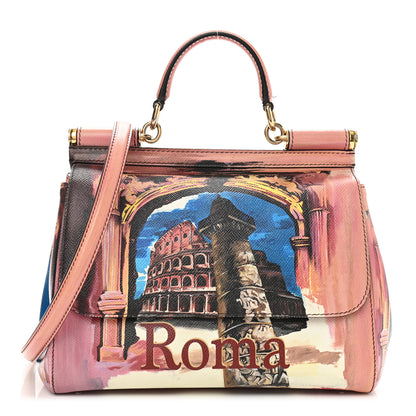 Dolce & Gabbana Dauphine Roma Printed Medium Miss Sicily Satchel Multicolor 1 of 14
