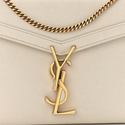 Saint Laurent Grain De Poudre Monogram Cassandra Chain Wallet Crema Soft 6 of 11