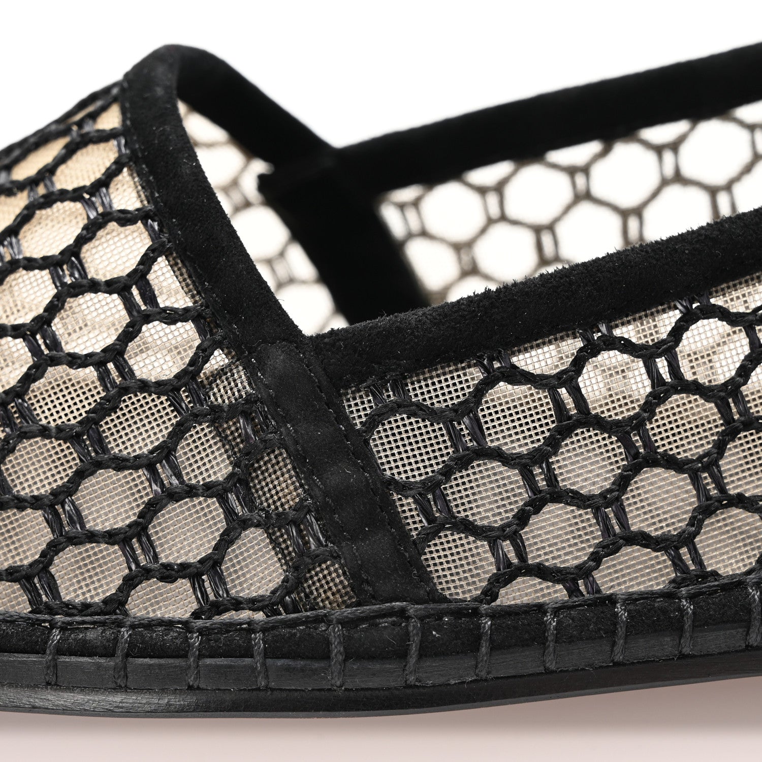 Christian Dior Suede Resille Suede Nicely-D Ballet Flat 40.5 Black 10 of 11