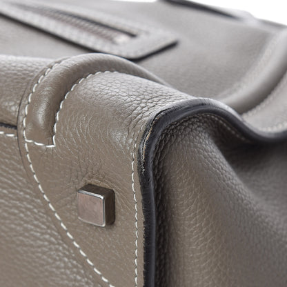 Celine Drummed Calfskin Mini Luggage Souris 11 of 17