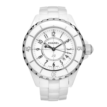 Chanel Stainless Steel Ceramic 33mm J12 Quartz Watch White 1 of 6