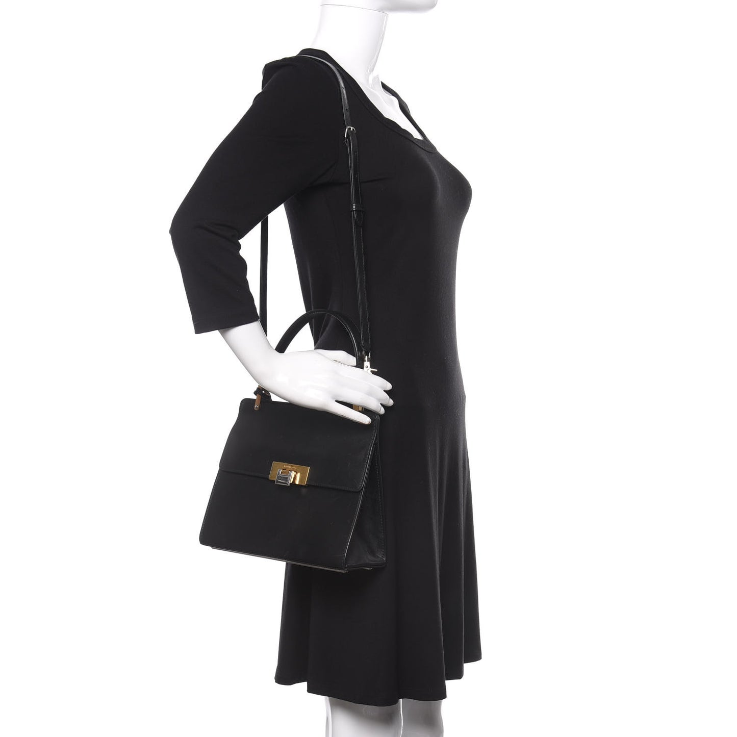 Calfskin Le Dix Cartable S Bag Black