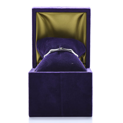 Gucci 18K White Gold Medium Bamboo Spring Bracelet 18 7 of 7