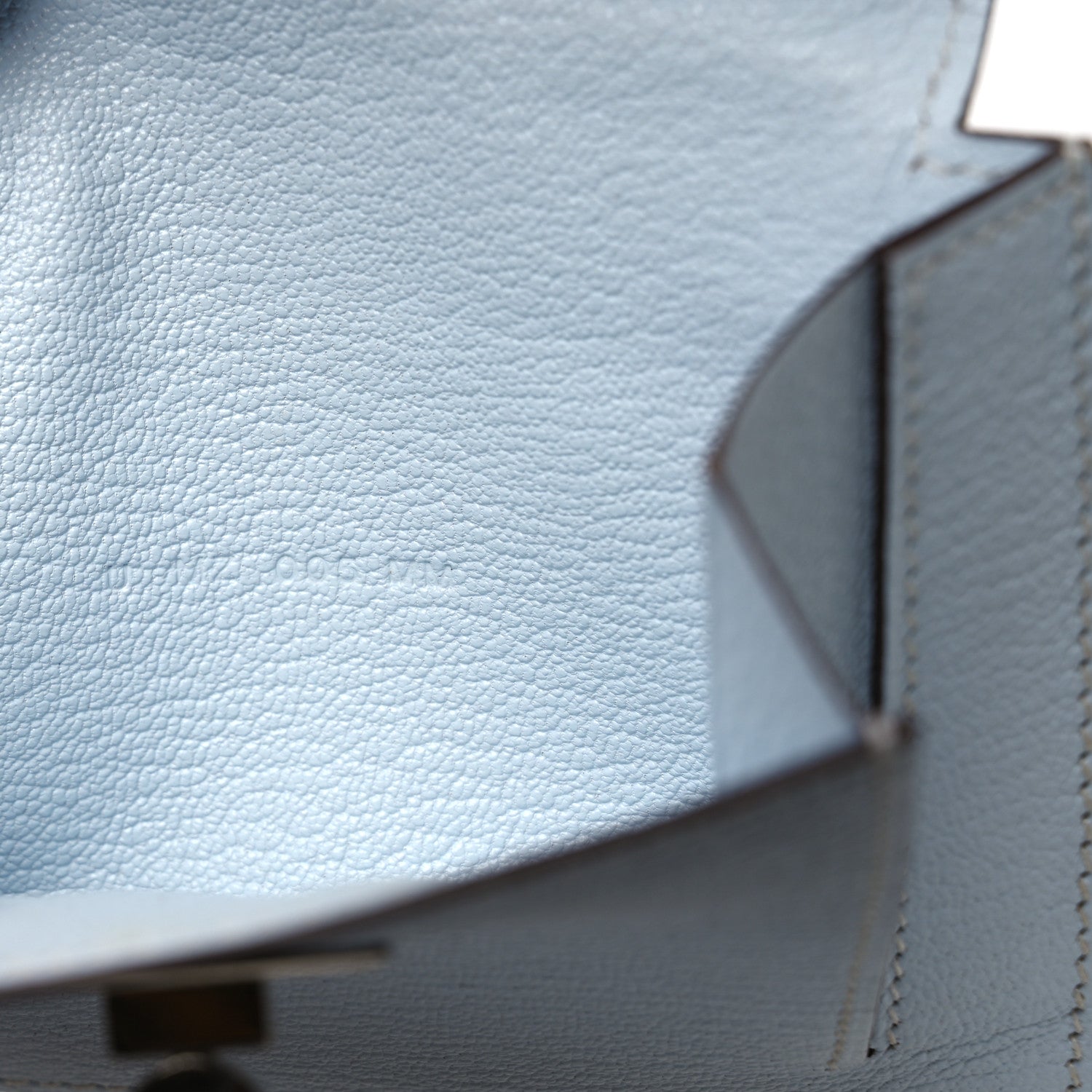 Hermes Chevre Mysore Kelly Pocket Compact Wallet Bleu Brume 7 of 7