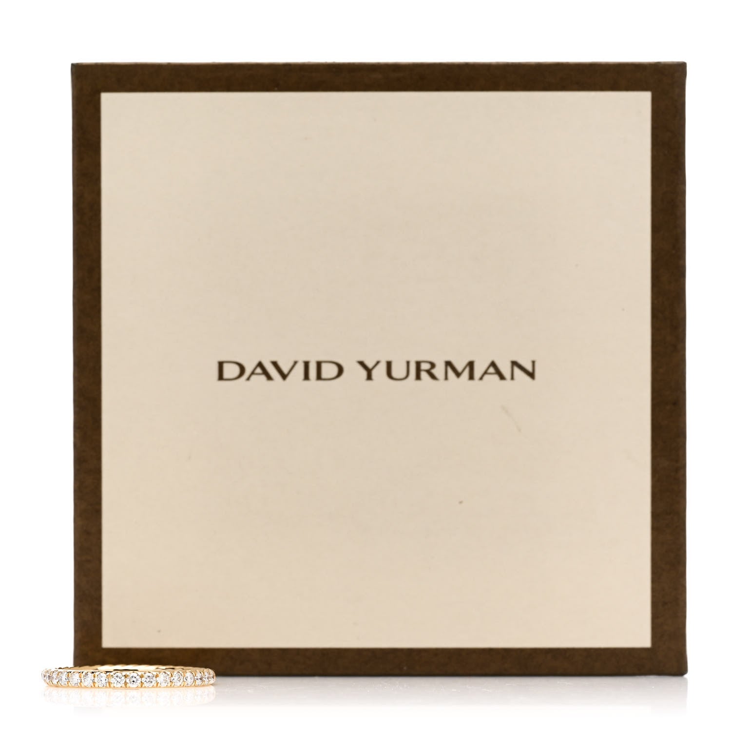 David Yurman 18K Yellow Gold Diamond 2mm Cable Collectibles Band Ring 54 7 6 of 6
