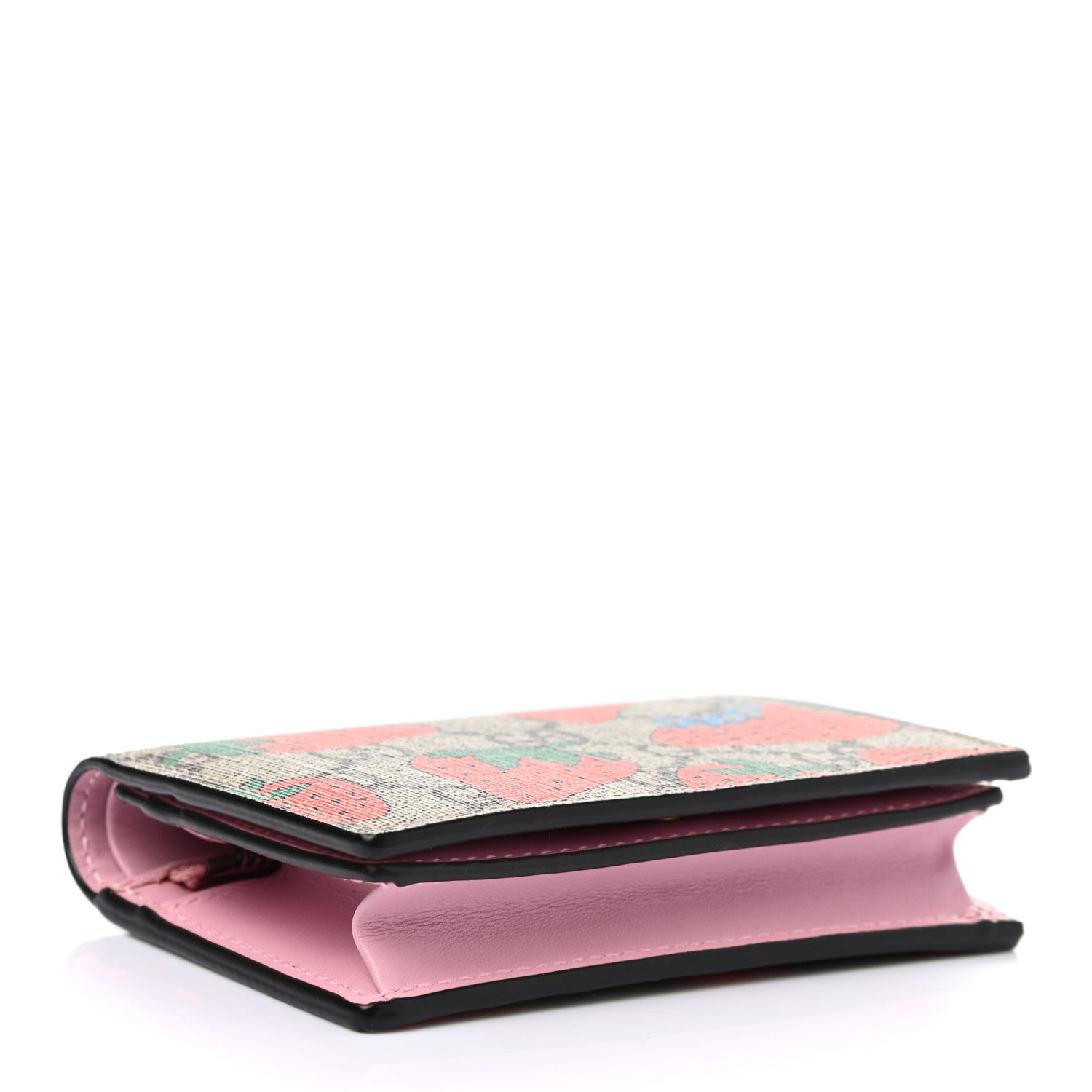 Gucci GG Supreme Monogram Strawberry Card Case 4 of 8