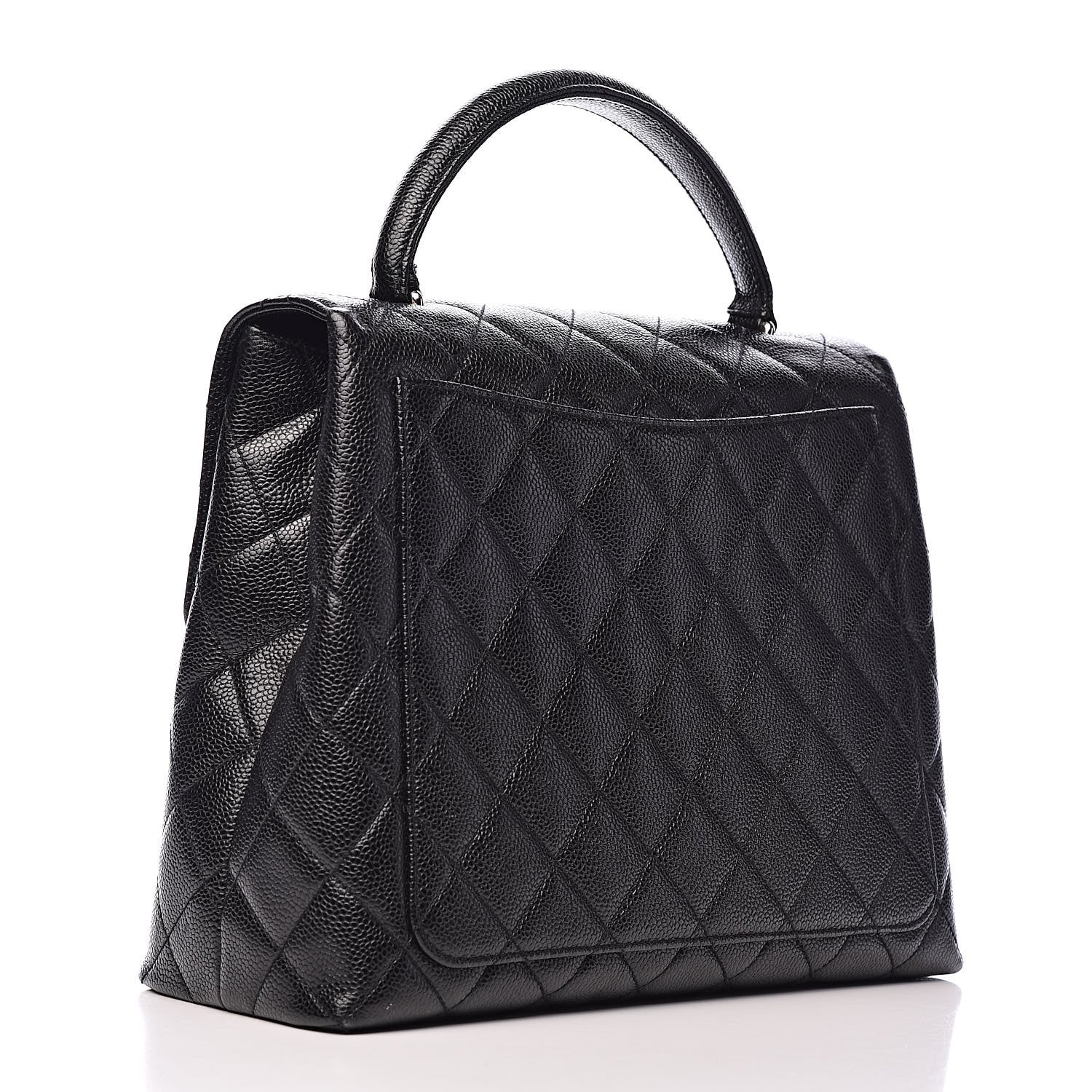 Chanel Caviar Quilted Jumbo Kelly Flap Black 3 of 12