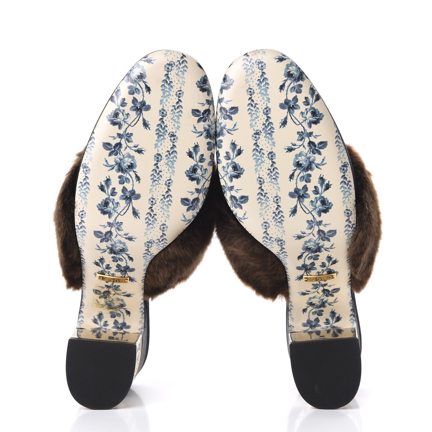 Gucci Mink Silk Satin Crystal Candy Mules 36 Scan Brown Black 5 of 8